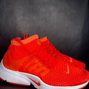 Nike Air Presto Flyknit Ultra Bright Red Orange Running sz7